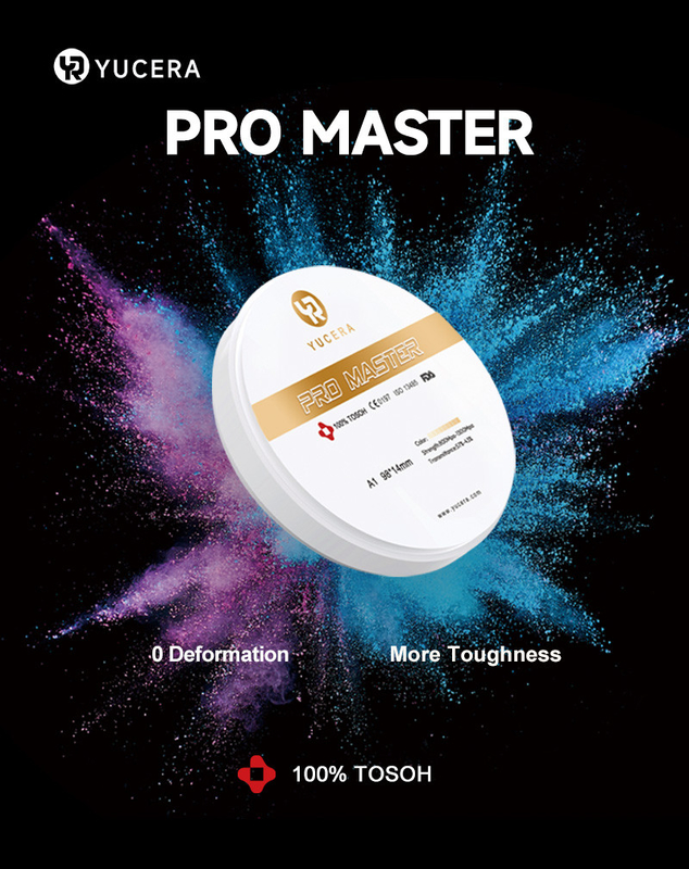 Yucera 4D Pro Master Dental Zirconia Block 0 Διαμόρφωση με 8 στρώματα Πολυστρώμα Χρώμα