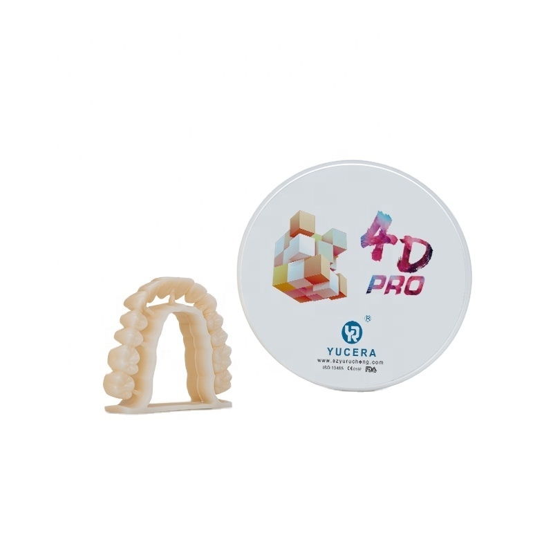 YRC 4D PRO Πολυεπίπεδα μπλοκ ζιρκόνια για CAD CAM οδοντιατρική άλεση A2-D4 BL1-BL4