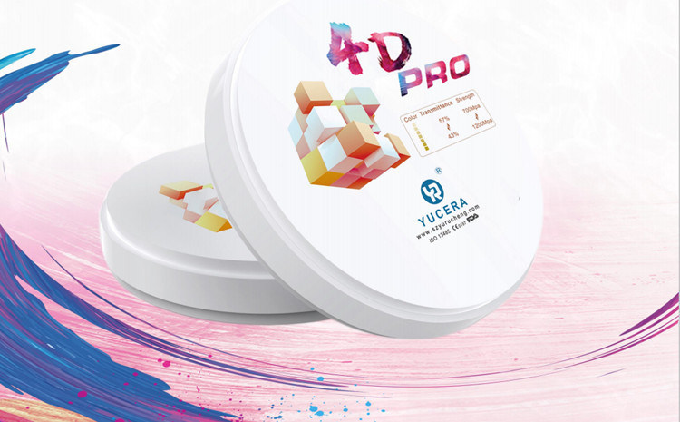 Best Selling Yucera 4d Pro Multilayer Zirconia Disc Ceramic  for Cad Cam for CE ISO for Lab