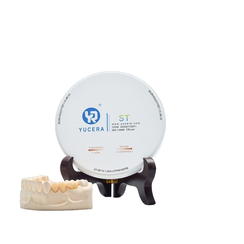 95 Dental Lab Clinic CAD CAM Super Translucent Zirconia Block Dioxide Zirconium Disc Beautiful Porcelain Aesthetics 10-25mm Size