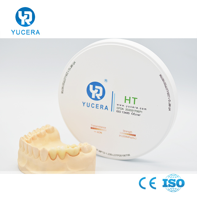 China Dental Products Yucera CE Certificate Dental Ceramic Zirconia Block