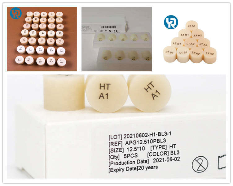 Factory  Price Yucera Ingots Block Press Ingots Block for Dental restoration for CE ISO for Lab for Clinic Good Aesthetic Effect