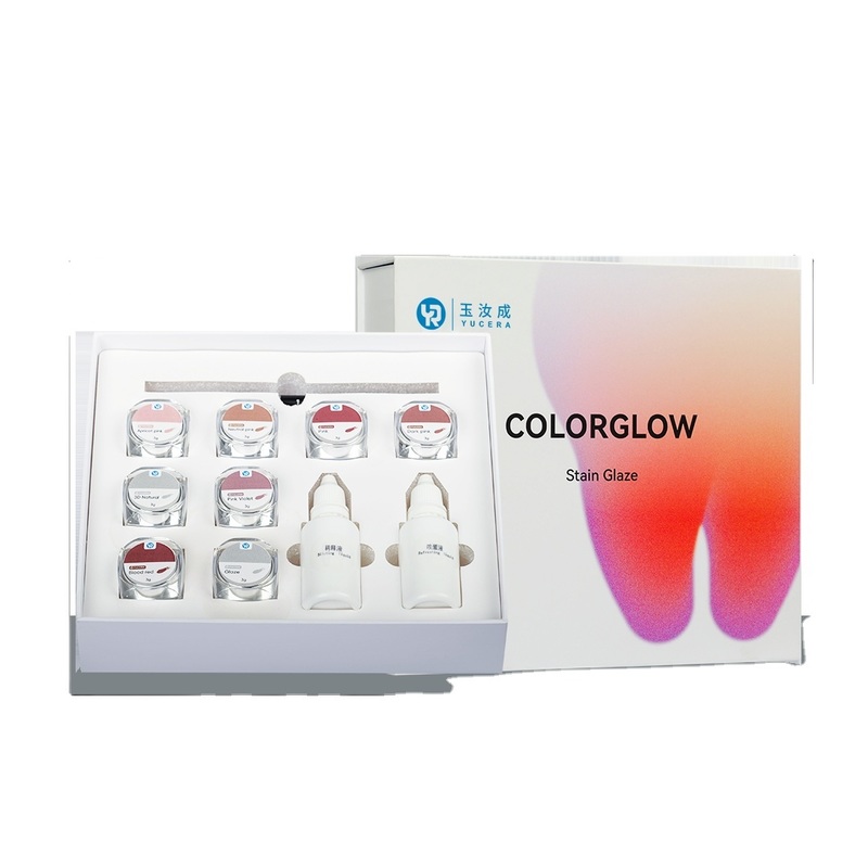 Smile Solutions Yucera 18-Color Ceramic Zirconia Staining Kit Natural Glow for Dental Lab Creations