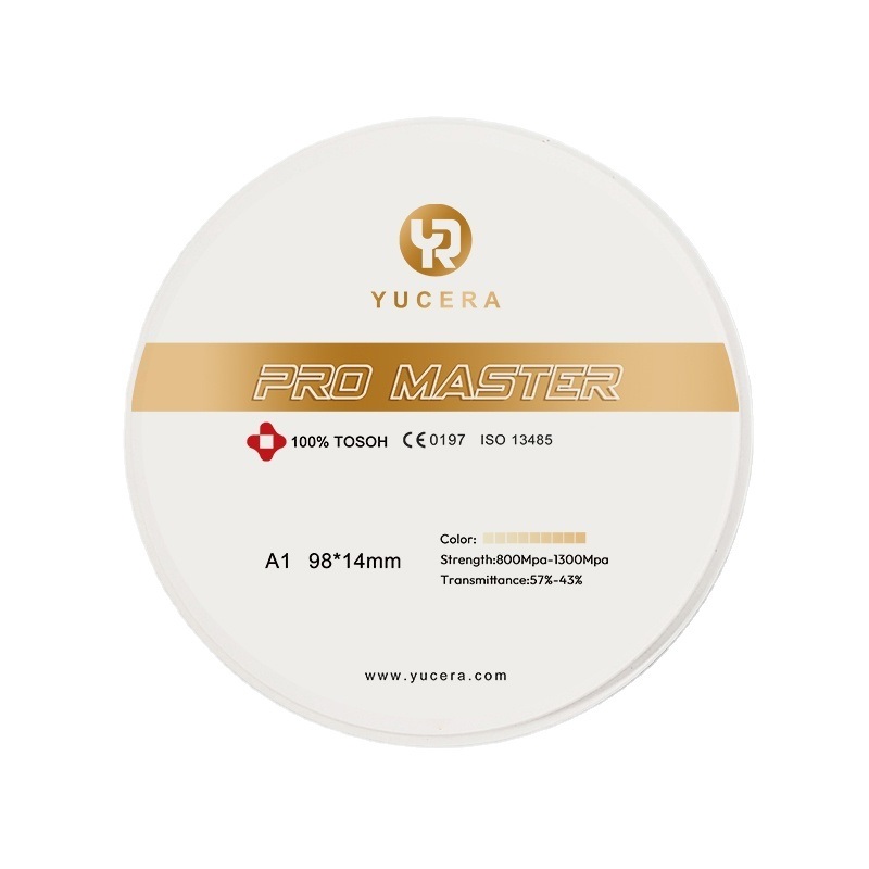 Μπλοκ ζιρκονίας χρώματος Yucera Pro Master A1/A2/A3 - Εξαιρετική αντιστοίχιση χρώματος για αισθητική οδοντιατρική