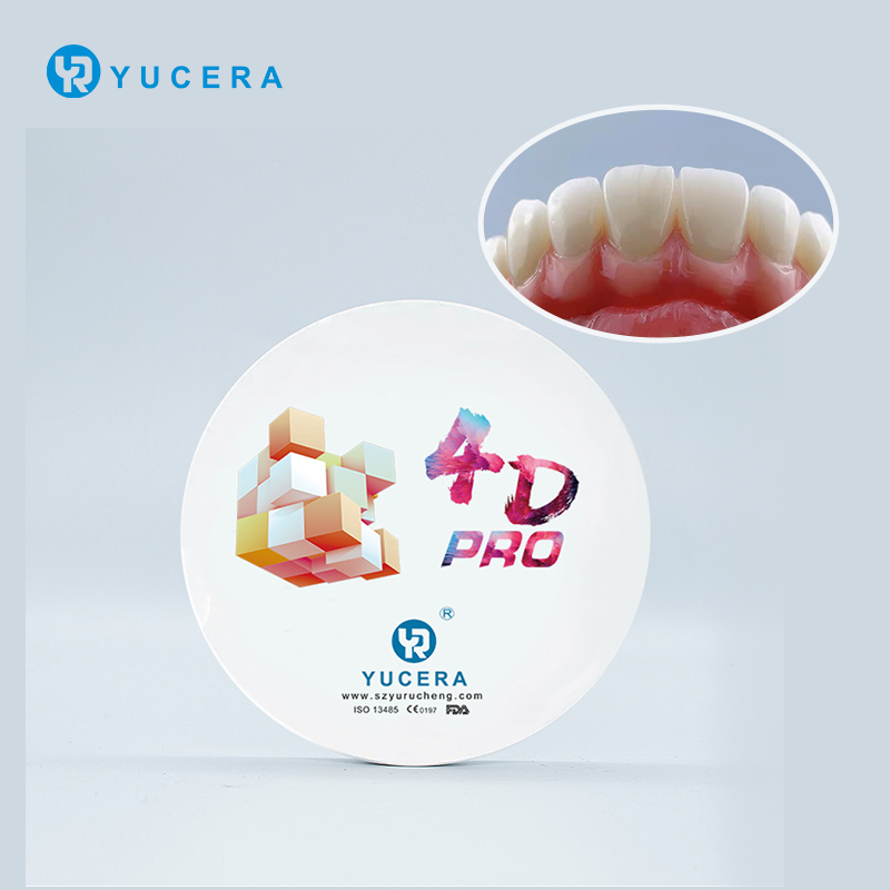 Μπλοκ ζιρκονίας Yucera 4D Pro Sintered - Πολυεπίπεδα Διαφανή Χρώματος B1 για Συστήματα CAD/CAM Οδοντιατρικής