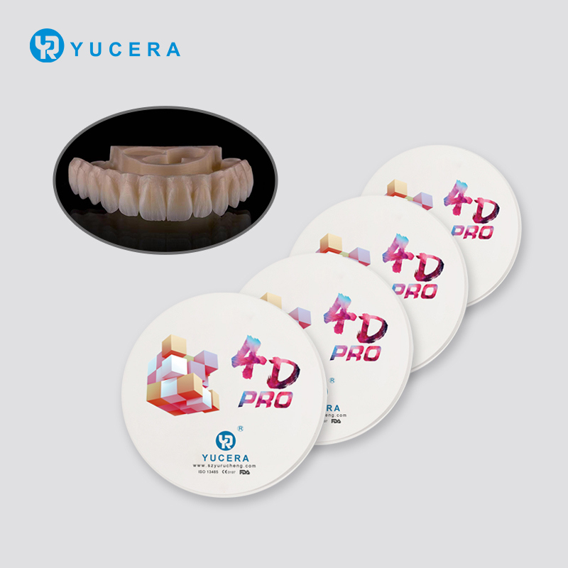 Μπλοκ ζιρκονίας Yucera 4D Pro Sintered - Πολυεπίπεδα Διαφανή Χρώματος B1 για Συστήματα CAD/CAM Οδοντιατρικής